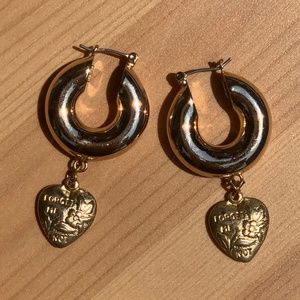 "Forget Me Not" Heart Earrings